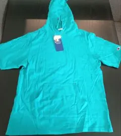 Champion 半袖フーディプルオーバー ターコイズ(アクア)