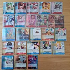 ワンピースカード　赤青ルーシー　デッキ構築　パーツまとめ売り引退品