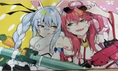 ホロライブ兎田ぺこら&さくらみこプレイマットラバーマット - メルカリ