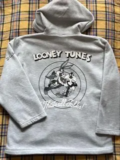 LOONEY TUNES バックプリント　裏フリース　ジップパーカー　90s