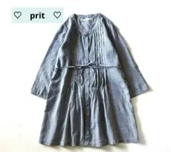【マロン様専用】プリット コットンリネン チュニック　日本製のサムネイル