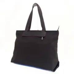 PELLE BORSA ペレボルサ ナイロン レザー トートバッグ ブラウンのサムネイル