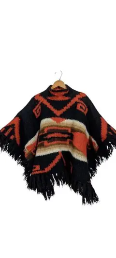 ラルフローレンHandknit Fringe PonchoRRL Western
