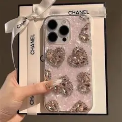 大人気　ハート模様　iPhone12proケース　キラキラ　おしゃれ　韓国　綺麗