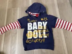 キッズ服　子供洋服　100サイズ　ベビードール　ロンT 長袖　フード付き