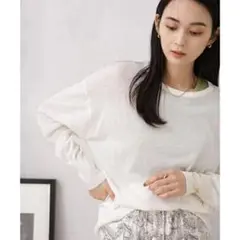 【最終値下げ】【新品タグ付き】nano universe シアーニット