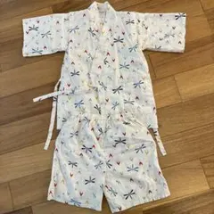 トンボ模様 甚平 100cm用 上下セット