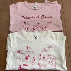 ピカチュウとイーブイ 長Tシャツ 2枚セット