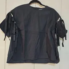 didiziziリボン付き黒半袖トップスのサムネイル