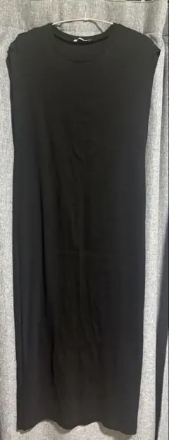 ZARA ブラック リブキャミワンピース M