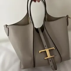 TODS トッズ ストロー&レザー ショッピング バッグ スモール - メルカリ