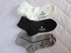 新品。かわいいCONVERSE、コンバースの靴下、ソックス、3足セット、くつ下のサムネイル