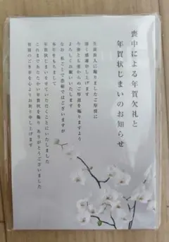 喪中はがき（年賀状じまい文章）私製 10枚入り 詳細記入不要【特選デザイナーズ】