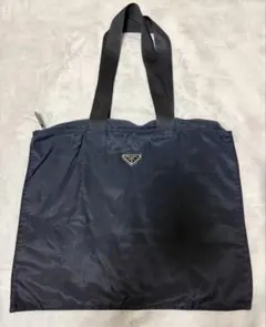 プラダ ナイロン トートバッグ ブラック ゴールド金具 肩掛け 大容量