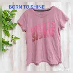BORN TO SHINE ピンク Tシャツ　輸入古着/海外古着　グアテマラ