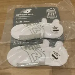 【新品】new balance スニーカー フィットソックス L 白２個セットのサムネイル