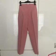 ZARA ピンク ハイウエスト スリムフィットパンツ XS