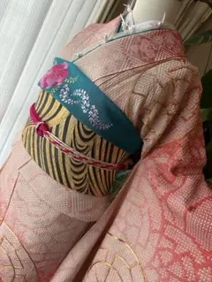 振袖フルセット 白×オレンジピンク 総絞り 金駒刺繍 袴オプション