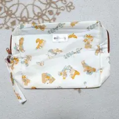 #40 Milpoche ミルポッシェ　おむつポーチ　おむつケース　動物柄