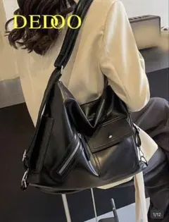 SHEIN 2Wayレザーショルダーバッグ 黒