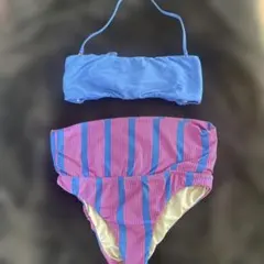 lapidos セパレート水着 ビキニ ブルー×ピンク ストライプのサムネイル