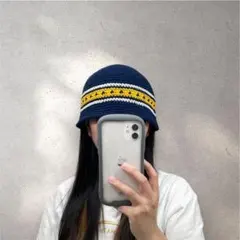 クロシェハット　クラッシャーハット　ビーニー　バケハ　バケットハット　　男女兼用