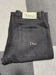 Dime ブラック スリムフィットデニムパンツ