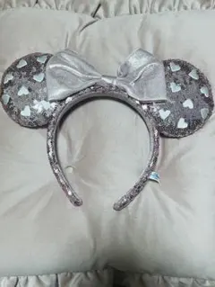 ミニー耳カチューシャ ピンク スパンコール ハート