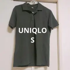 ユニクロ　メンズ　ドライカノコポロシャツ　S　黒　ブラック