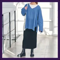 ★送料無料★✨Spick and Span　Vネック ルーズニット プルオーバー