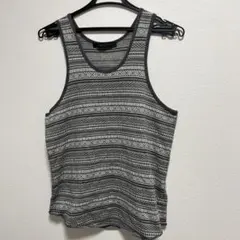 SHIPS JET BLUE 幾何学模様　タンクトップ　メンズ