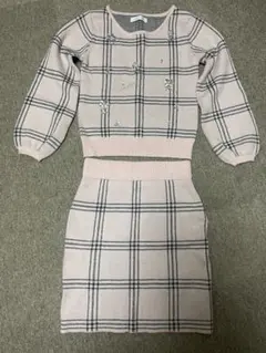 CECIL McBEEワンピース ピンク系チェック柄 セットアップ