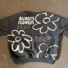 ZARAベイビー 花柄プリント トレーナー 9-12ヶ月