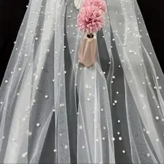 テーブルクロス 白 ウェルカムスペース 結婚式 ブライダル チュール パール