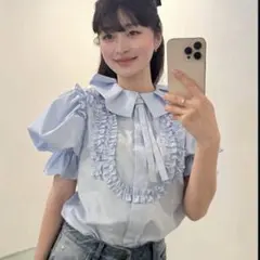 タグ付き新品bibiy. REBECCA FRILL BLOUSE ビビィ - メルカリ