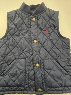 Ralph Lauren ネイビー キルティング ダウンベスト 24M