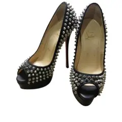 美品 箱付 Christian Louboutin スタッズ パンプス サンダル