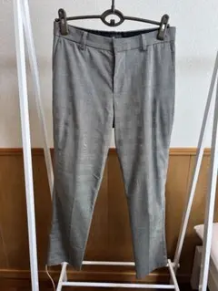H&M チェック柄 スラックス スリムフィット 28/30