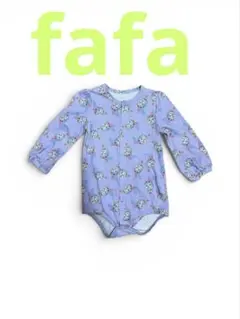 【美品】fafa ネコ柄　ロンパース　サイズ80