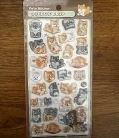 新作和柄　ボンボンドロップシール　柴犬