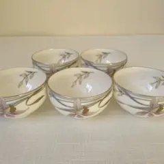 蘭　香蘭社　花柄 湯飲み 5個セット