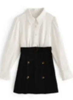 ベルト付きドッキングミニワンピース[