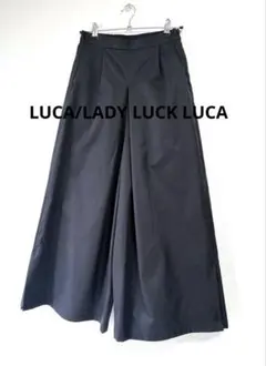 LUCA/LADY LUCK LUCA タフタ インタック ワイドパンツ　黒　F