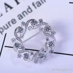 サークルブローチ　シルバー