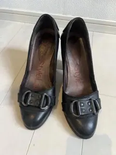 Diesel ディーゼル黒いレザーバンド付きハイヒール