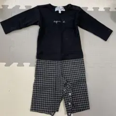 agnis b. ブラックロンパース 6ヶ月