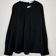 ハニーズ タック使い 黒 ブラウス 長袖 LL 新品未使用 セレモニー 通勤