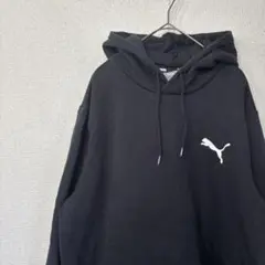 プーマ　パーカー　ロゴ　ブラック　アメリカ古着　L 4106