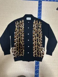 最終値下げ　WACKOMARIA ワコマリア　レオパード　ポロカーディガン