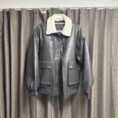 JUNGLE STORMダークブラウン レザージャケット・ ブルゾン